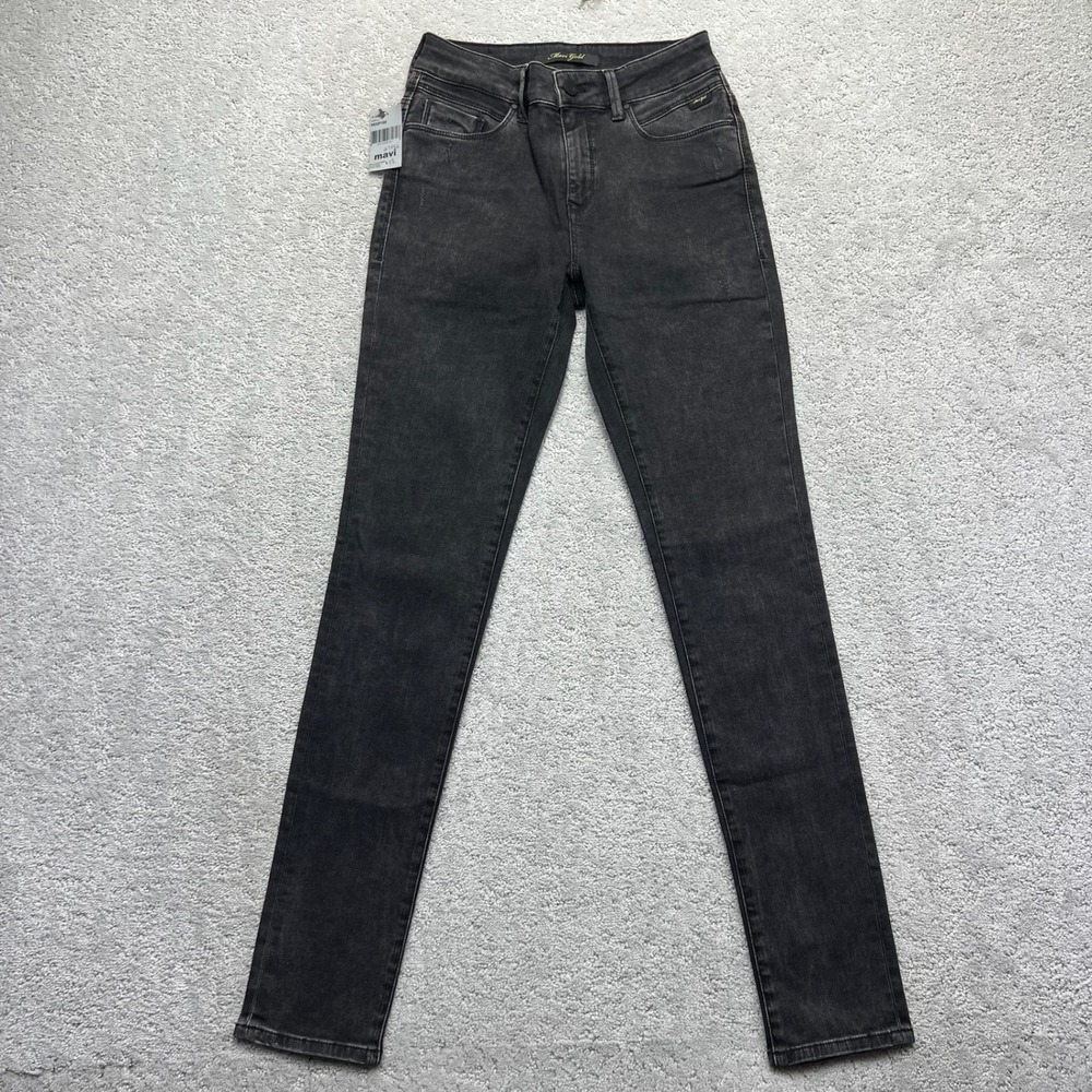 Mavi Gold Jeans Womens 27/32 Smoke Gray Dark Wash Alissa High Rise Skinny NWT